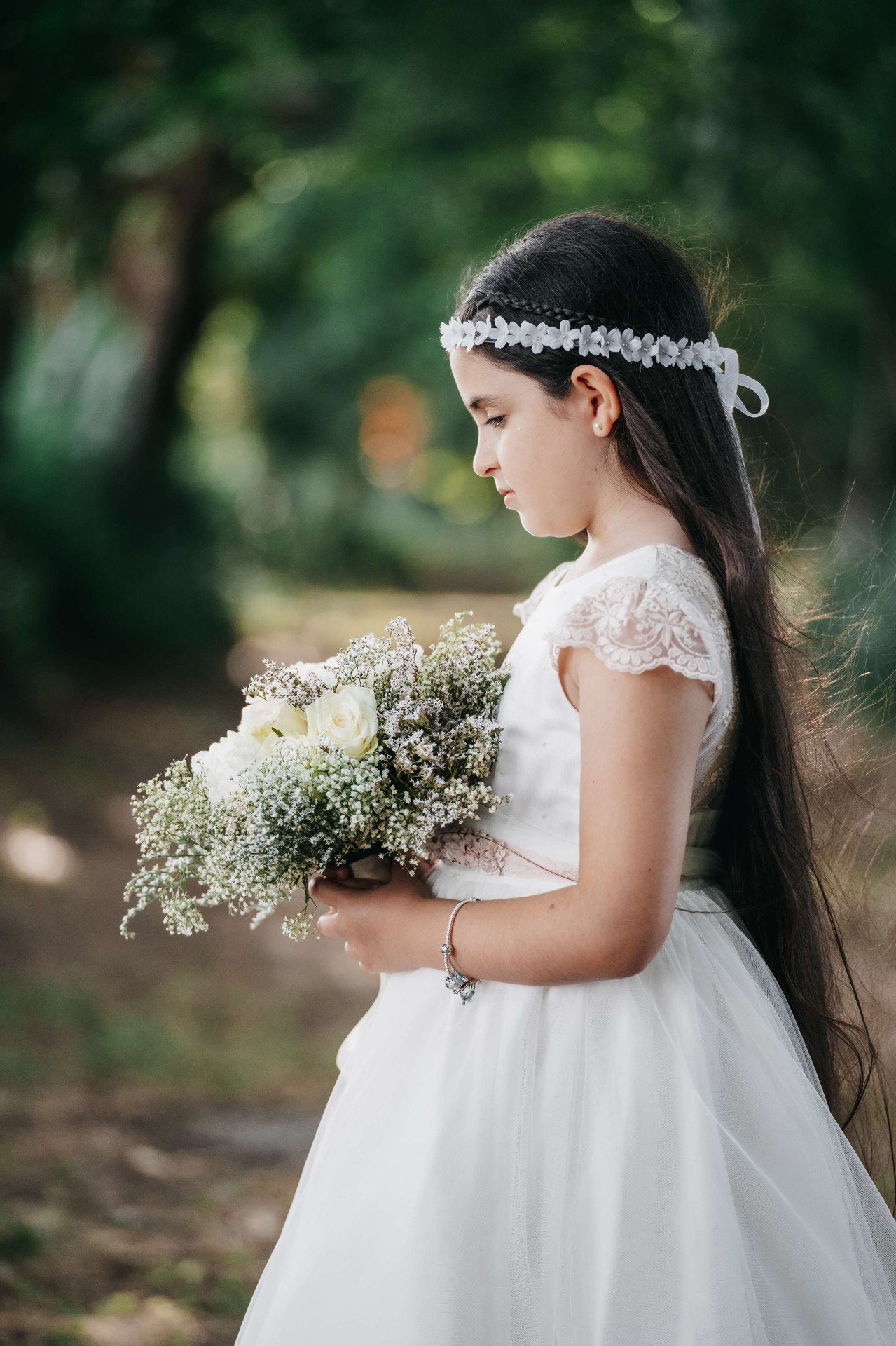 Profilo con bouquet bianco