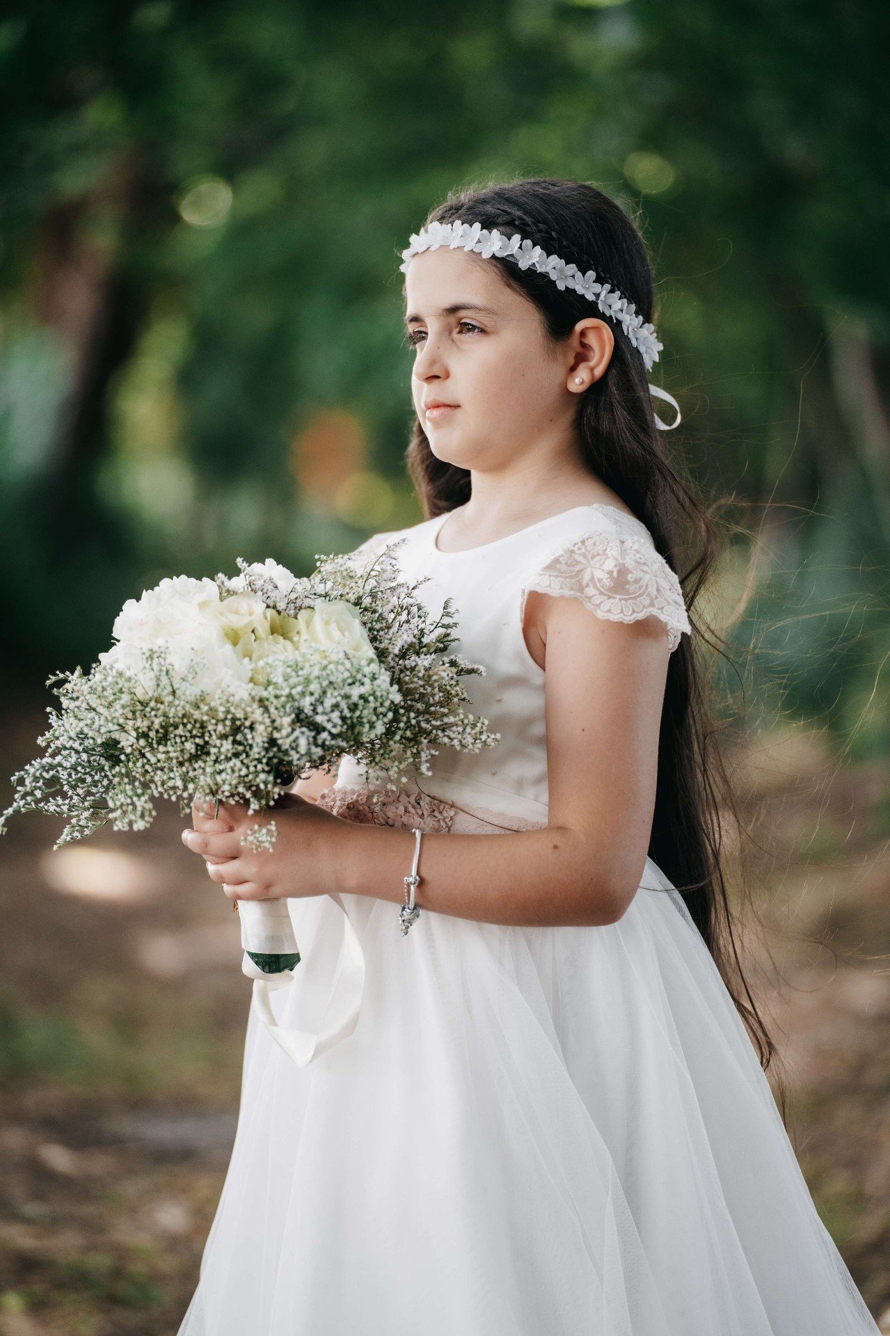 Ritratto con bouquet, sguardo